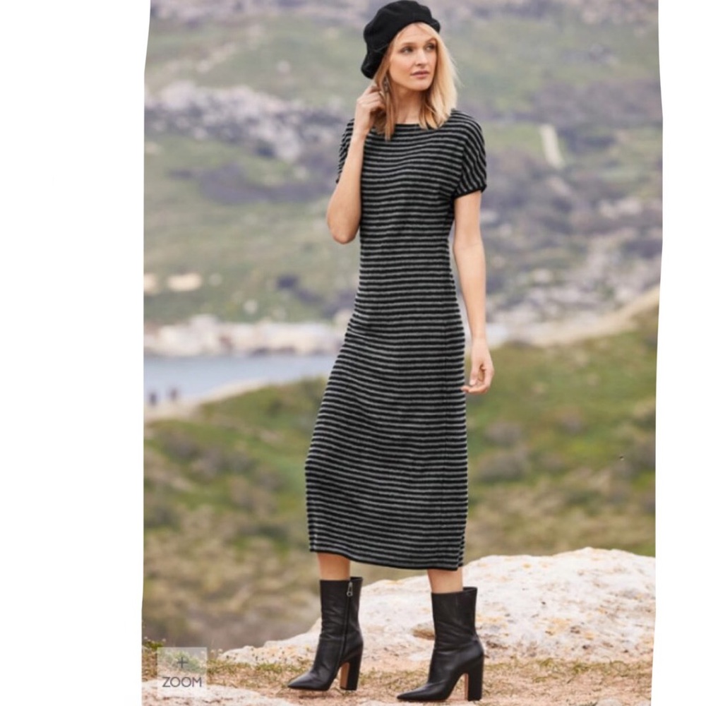 Striped Black and Gray Dress